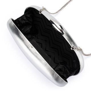 Yuzu Oval Clutch - Silver