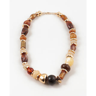 Brown Mix Beaded Necklace