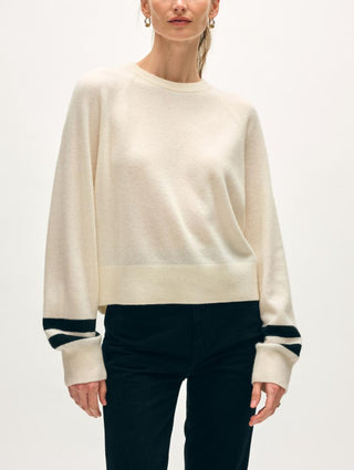 Cashmere Easy Striped Sweatshirt
