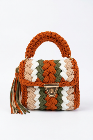 Square Handmade Crochet Bag