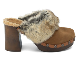 Fadia Clog - Cinnamon Suede