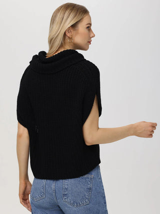 Cate Sleeveless Turtleneck Sweater - Black