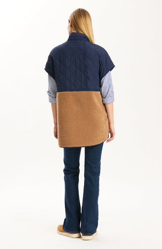 Cassidy Quilted Shearling Vest