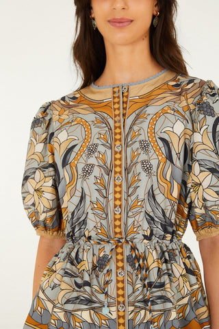 Stained Glass Beauty Soft Blue Blouse