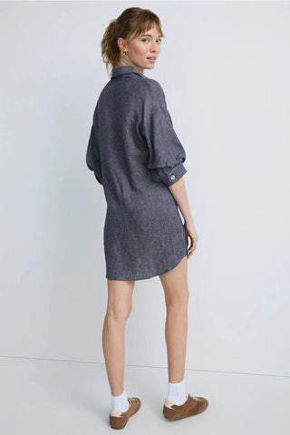 Phoebe Lantern Sleeve Shirtdress