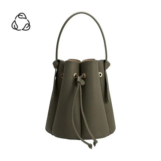 Laguna Vegan Leather Top Handle - Olive - Olive
