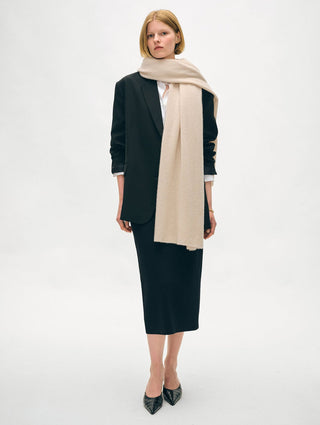 Cashmere Travel Wrap - Natural Heather