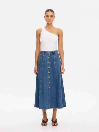 Rita Denim Midi Skirt