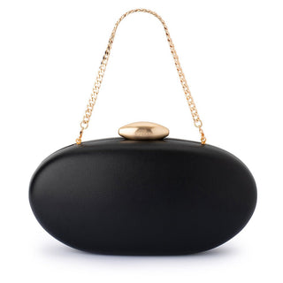 Yuzu Oval Clutch - Black
