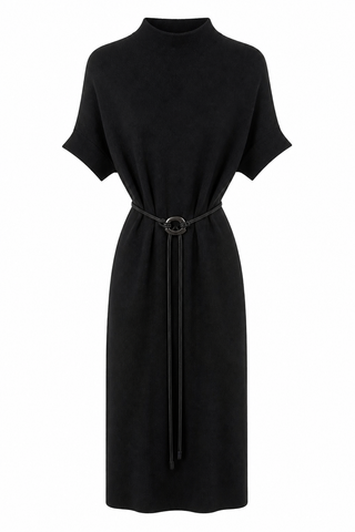 Knit Midi Dress - Black