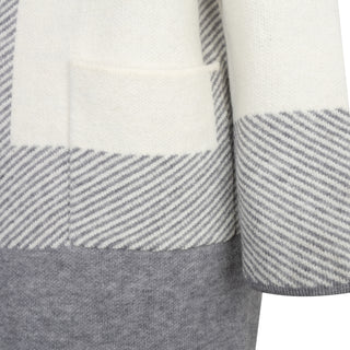 Stripe Cardigan - Grey Melange