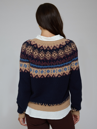 Chunky Fair Isle Crew Sweater