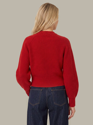 Harriet Balloon Raglan Sleeve Cropped Pullover