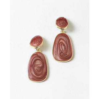 Marbled Stone Drop Earrings