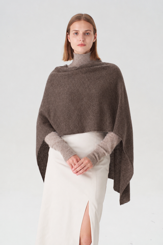 Cashmere Topper - Dark Mocha