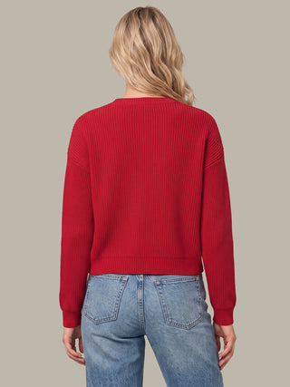 Daphne Cropped Pullover - True Red