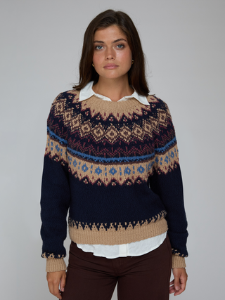 Chunky Fair Isle Crew Sweater