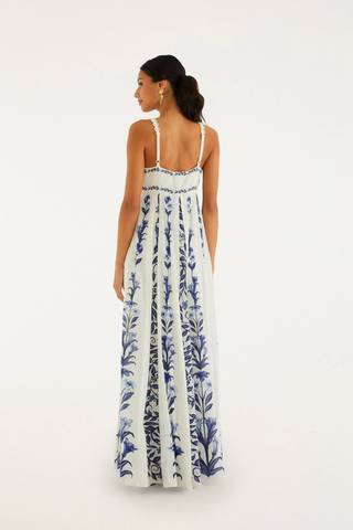Flowers Arch Off-White Maxi Dress