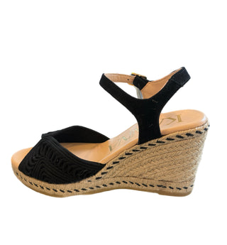 Siena Wedge Sandal - Black