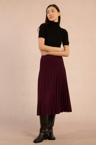 Alexis Knitted Skirt - Dark Red