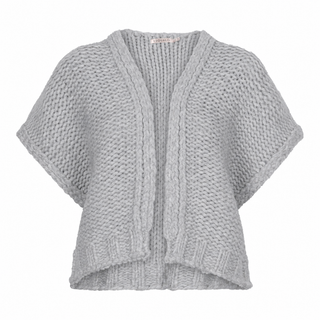 Short Sleeve Knit Cardigan