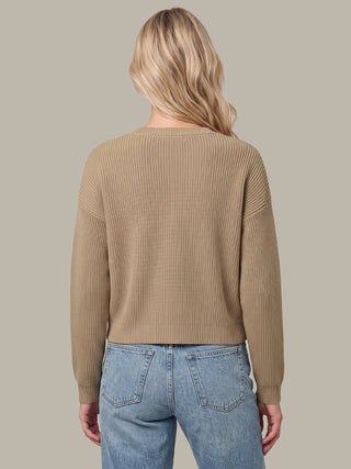 Daphne Cropped Pullover - Mushroom Heather