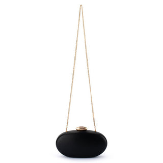 Yuzu Oval Clutch - Black