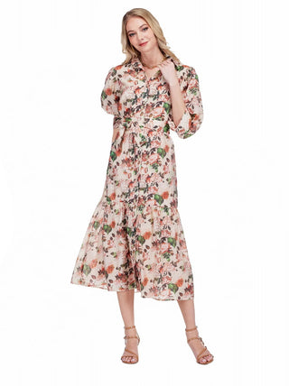Puff Sleeve Shirt Dress - Autumn Mum
