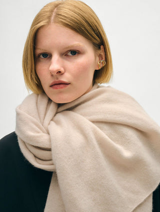 Cashmere Travel Wrap - Natural Heather