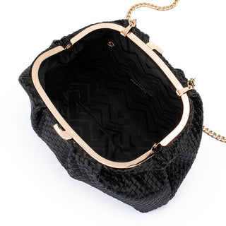 Martinique Woven Clutch - Black