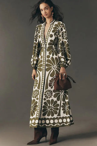 Palermo Green Maxi Dress
