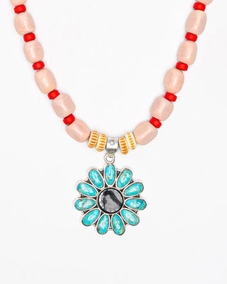 Turquoise Flower Necklace