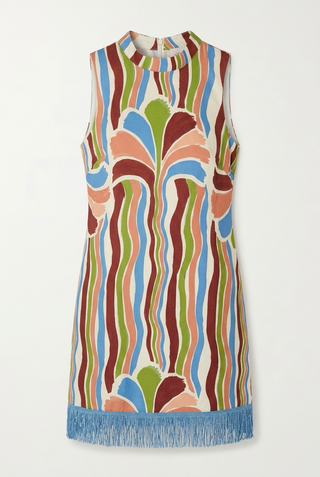 Fringe Hem Sheath Dress
