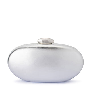 Yuzu Oval Clutch - Silver