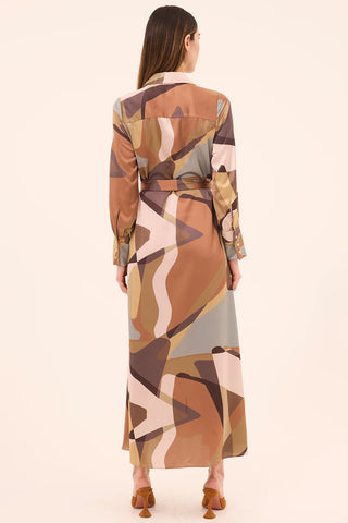 Herminia Dress - Desert Abstract