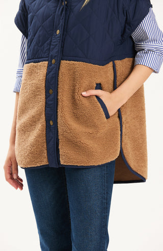Cassidy Quilted Shearling Vest