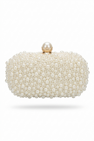 Pearl Cluster Oval Clutch