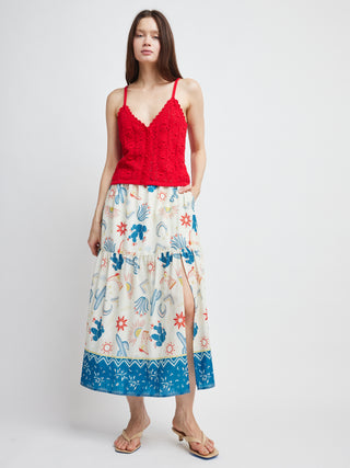 Rain Front Slit Skirt