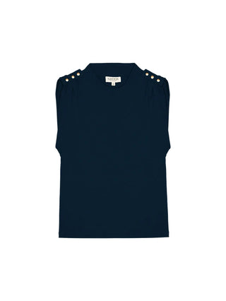 Mikka Buttoned Shoulder Tank