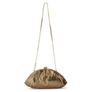 Rita Woven Clutch - Bronze