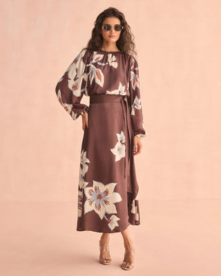 Nalini Wrap Skirt - Adrienne Ganache
