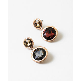 Double Stone Stud Earrings