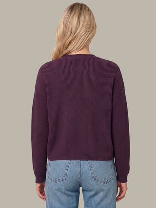 Daphne Cropped Pullover - Italian Plum