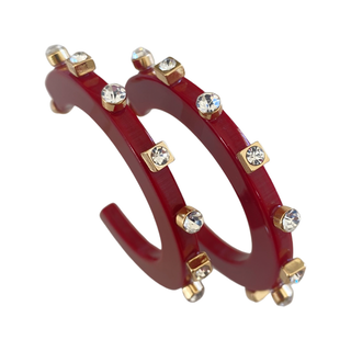 Large City Girl Hoop - Crimson