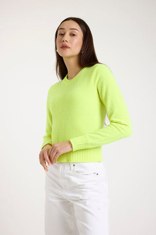 Emilia Crew Neck - Neon Yellow