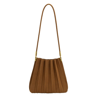 Carrie Vegan Suede Shoulder Bag - Camel - Camel