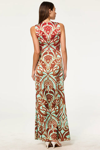 Louanne Dress - Vintage Botanical Satin