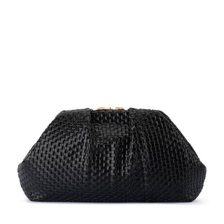 Martinique Woven Clutch - Black