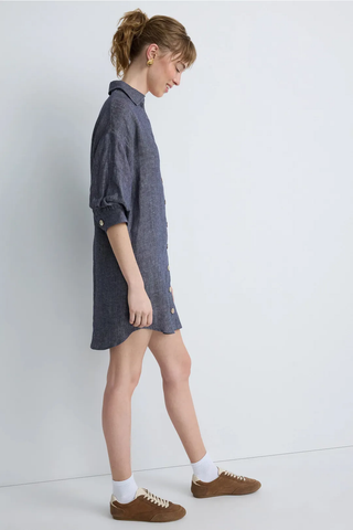 Phoebe Lantern Sleeve Shirtdress