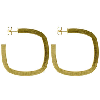 Square Elisa Hoop - 18K Gold Plated